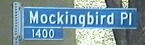 Mockingbird Pl. sign