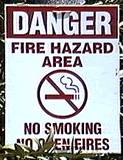 NO SMOKING sign