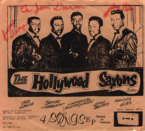 Hollywood Saxons picture sleeve